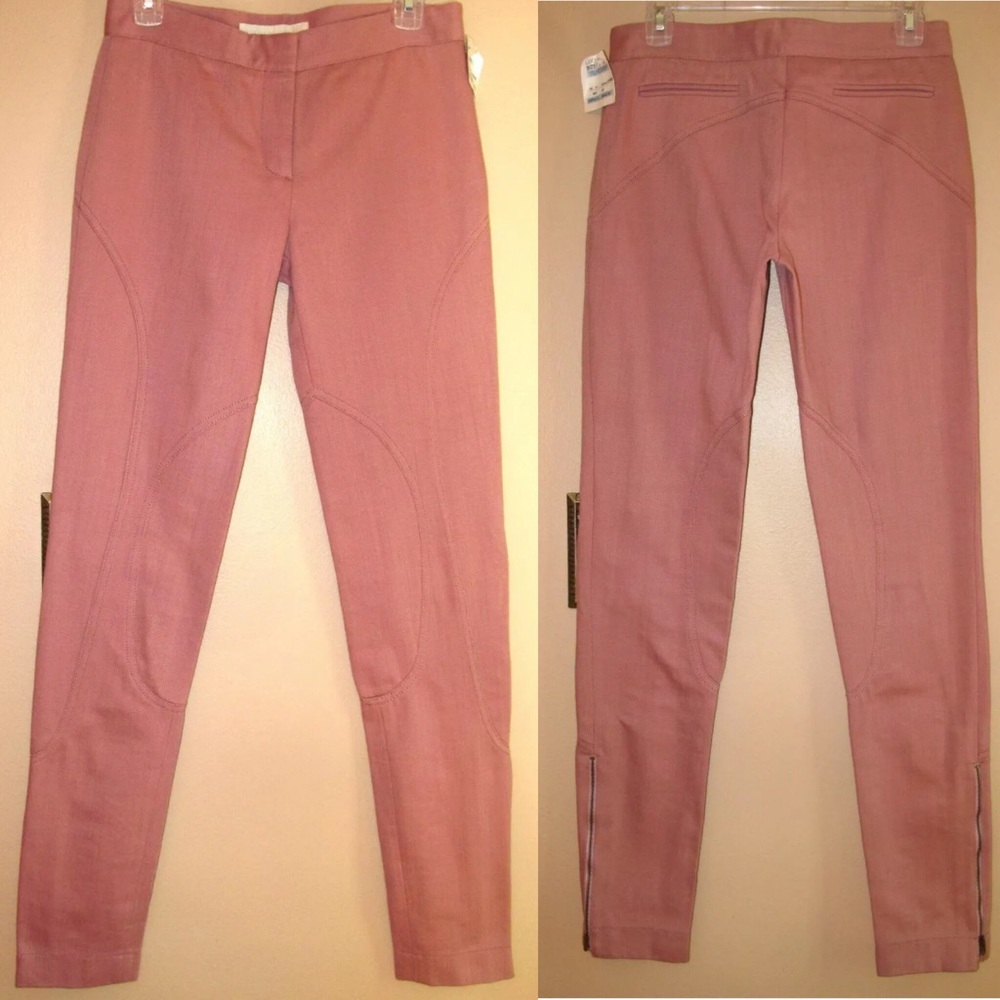 🆕 Stella McCartney Mauve Skinny Jeans ZIP Leg 38